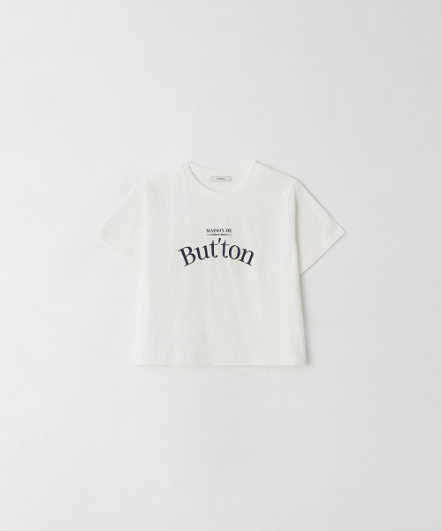 BUT'TON（ボッタン）の「Logo Crop T-Shirts (Ivory)（Tシャツ/カットソー・レディース・その他・FREE）」の4枚目の写真
