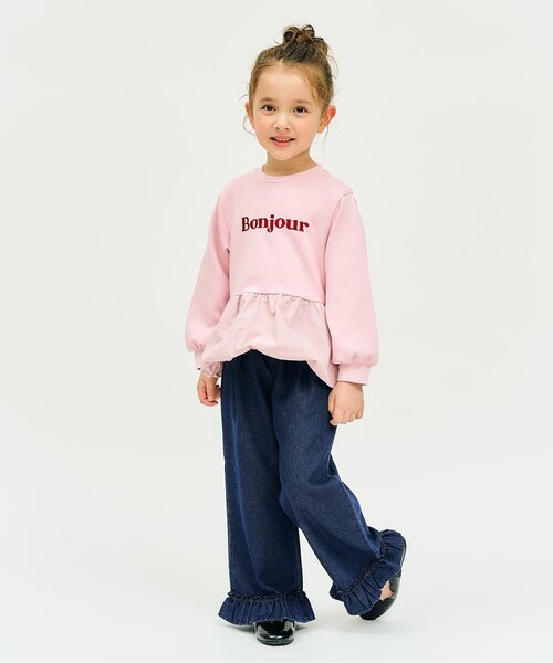 apres les cours（アプレレクール）の「【セットアップ】リボンフリルベスト&フリルパンツ2Pセット（セットアップ・キッズ・ドット/インディゴブルー・140/130/120/110/100/90/80）」の7枚目の写真