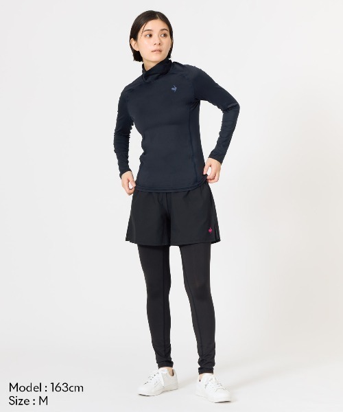 le coq sportif(ルコックスポルティフ)の「【ルコックスポルティフ】吸汗/ストレッチUVカットハイネック長袖インナーシャツ【返品不可商品】(Tシャツ/カットソー・レディース・ネイビー/ブラック/ホワイト・L/XL/S/M)」の15枚目の写真