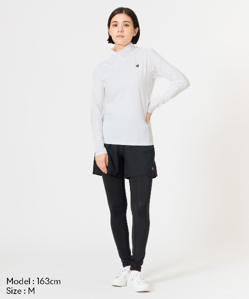le coq sportif(ルコックスポルティフ)の「【ルコックスポルティフ】吸汗/ストレッチUVカットハイネック長袖インナーシャツ【返品不可商品】(Tシャツ/カットソー・レディース・ネイビー/ブラック/ホワイト・L/XL/S/M)」の5枚目の写真