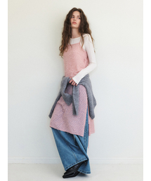 Fringe Lace Slip Dress, Pink