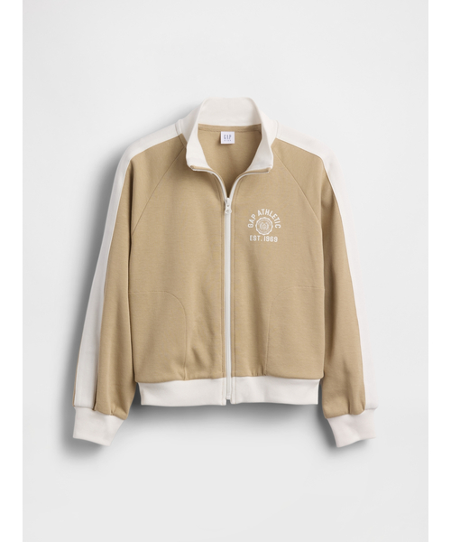 GAP（ギャップ）の「リラックスフィットGAPアスレチックロゴジップアップトラックジャケット（キッズ）（スウェット・キッズ・ネイビー/ベージュ・110cm/160cm/140cm/130cm/150cm/120cm）」の7枚目の写真