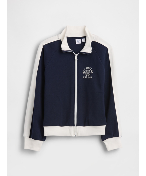 GAP（ギャップ）の「リラックスフィットGAPアスレチックロゴジップアップトラックジャケット（キッズ）（スウェット・キッズ・ネイビー/ベージュ・110cm/160cm/140cm/130cm/150cm/120cm）」の8枚目の写真