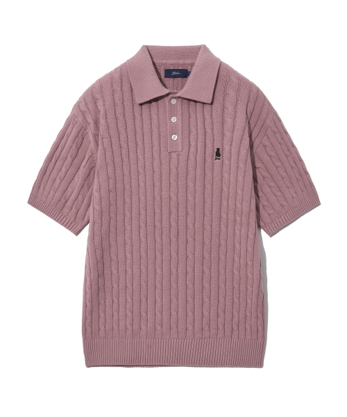 YALE(イェール)の「ヘリテージ ダン 半袖ポロニット ヴィンテージピンク(Tシャツ/カットソー・レディース・その他・S/M/L)」の8枚目の写真