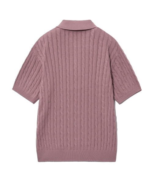 YALE(イェール)の「ヘリテージ ダン 半袖ポロニット ヴィンテージピンク(Tシャツ/カットソー・レディース・その他・S/M/L)」の9枚目の写真
