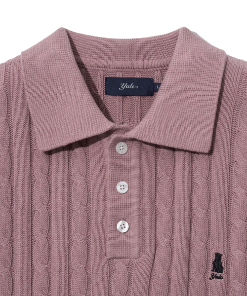 YALE(イェール)の「ヘリテージ ダン 半袖ポロニット ヴィンテージピンク(Tシャツ/カットソー・レディース・その他・S/M/L)」の11枚目の写真