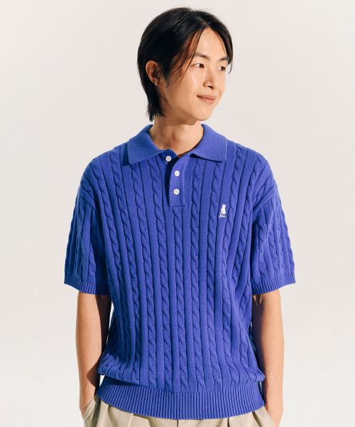 YALE(イェール)の「ヘリテージ ダン 半袖ポロニット ヴィンテージピンク(Tシャツ/カットソー・レディース・その他・S/M/L)」の2枚目の写真