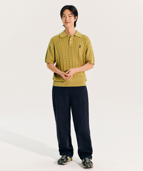 YALE(イェール)の「ヘリテージ ダン 半袖ポロニット ヴィンテージピンク(Tシャツ/カットソー・レディース・その他・S/M/L)」の4枚目の写真
