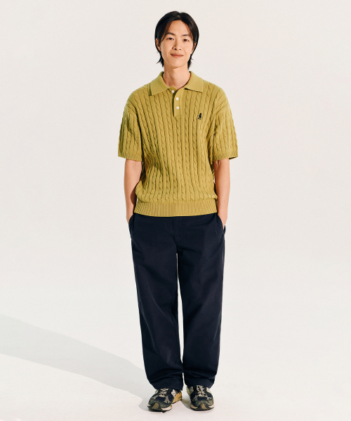 YALE(イェール)の「ヘリテージ ダン 半袖ポロニット ヴィンテージピンク(Tシャツ/カットソー・レディース・その他・S/M/L)」の5枚目の写真