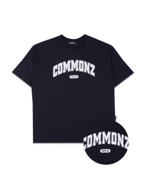COMMONZ(コモンズ)の「エッセンシャルアーチロゴ半袖Tシャツ_ネイビー(Tシャツ/カットソー・レディース・その他・2)」の1枚目の写真