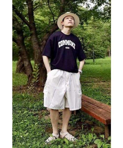 COMMONZ(コモンズ)の「エッセンシャルアーチロゴ半袖Tシャツ_ネイビー(Tシャツ/カットソー・レディース・その他・2)」の7枚目の写真