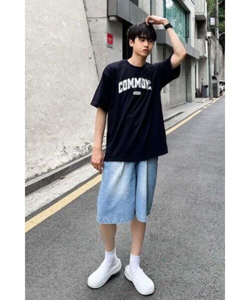 COMMONZ(コモンズ)の「エッセンシャルアーチロゴ半袖Tシャツ_ネイビー(Tシャツ/カットソー・レディース・その他・2)」の8枚目の写真