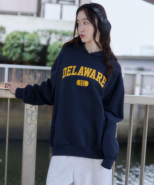 WEGO（ウィゴー）の「WEGO/【26年春夏新作】グラフィックロゴプルパーカー（パーカー・メンズ・アッシュグレー/ホワイト/ネイビー/ブラック・SMALL/LARGE/MEDIUM）」の6枚目の写真