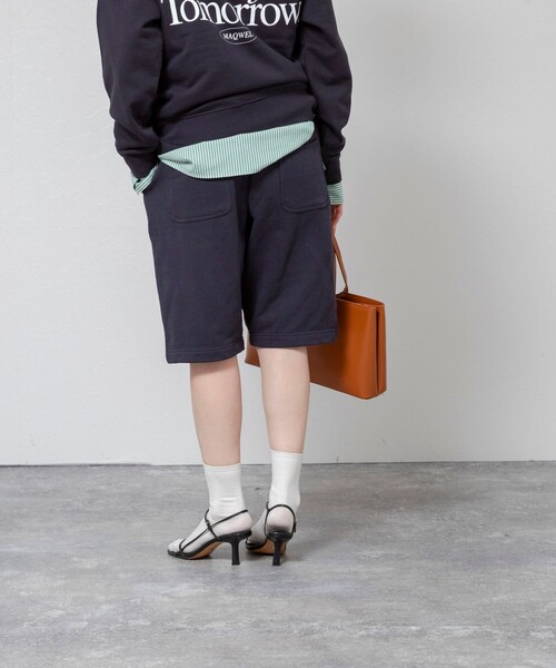 MAQWEL(マクウェル)の「【MAQWEL/マクウェル】《セットアップ対応》ウォッシャブルAgfT HALF-PANTS(スウェットパンツ・レディース・ネイビー/グレー・FREE)」の10枚目の写真