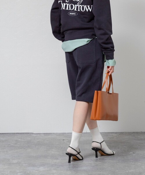 MAQWEL(マクウェル)の「【MAQWEL/マクウェル】《セットアップ対応》ウォッシャブルAgfT HALF-PANTS(スウェットパンツ・レディース・ネイビー/グレー・FREE)」の11枚目の写真