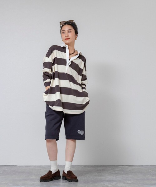 MAQWEL(マクウェル)の「【MAQWEL/マクウェル】《セットアップ対応》ウォッシャブルAgfT HALF-PANTS(スウェットパンツ・レディース・ネイビー/グレー・FREE)」の14枚目の写真