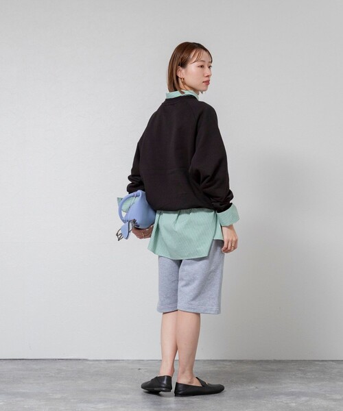 MAQWEL(マクウェル)の「【MAQWEL/マクウェル】《セットアップ対応》ウォッシャブルAgfT HALF-PANTS(スウェットパンツ・レディース・ネイビー/グレー・FREE)」の21枚目の写真