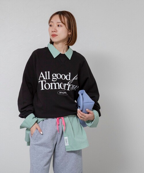 MAQWEL(マクウェル)の「【MAQWEL/マクウェル】《セットアップ対応》ウォッシャブルAgfT HALF-PANTS(スウェットパンツ・レディース・ネイビー/グレー・FREE)」の22枚目の写真