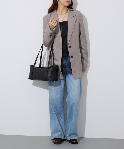 AULENTTI（オウレンティ）の「【AULENTTI】横長スクエアトートバッグ（トートバッグ・レディース・ダークブラウン/ブラック/オリーブ・FREE）」の9枚目の写真