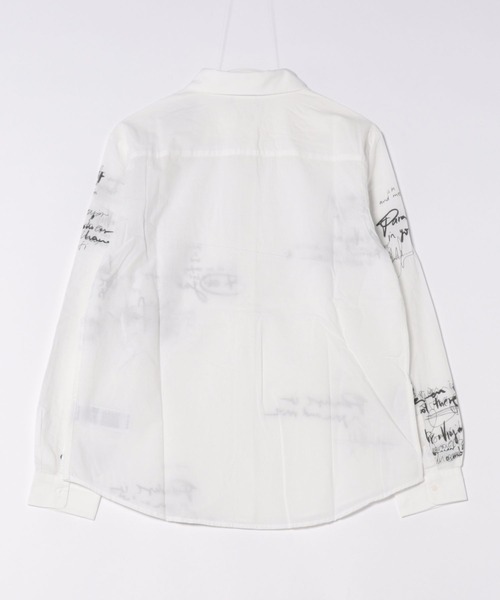 Desigual(デシグアル)の「レタリングプリント長袖シャツ ホワイト(シャツ/ブラウス・レディース・ホワイト・S/M/L/XL/XS)」の3枚目の写真