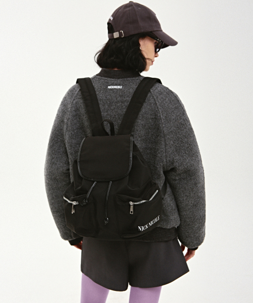 NICK&NICOLE(ニックアンドニコール)の「NICOLE TWO POCKET RUCKSACK_BLACK(バックパック/リュック・レディース・その他・FREE)」の5枚目の写真