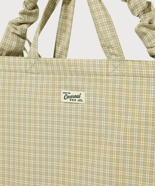 COVERNAT WOMAN(カバーナットウーマン)の「クローバーハートチェックシャーリングエコバッグ Olive(エコバッグ/サブバッグ・レディース・その他・FREE)」の2枚目の写真
