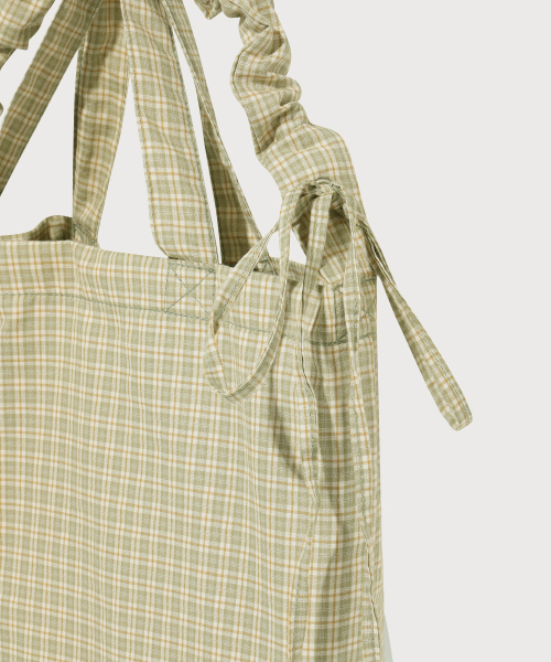 COVERNAT WOMAN(カバーナットウーマン)の「クローバーハートチェックシャーリングエコバッグ Olive(エコバッグ/サブバッグ・レディース・その他・FREE)」の3枚目の写真