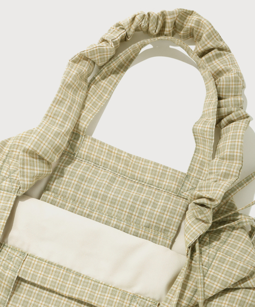 COVERNAT WOMAN(カバーナットウーマン)の「クローバーハートチェックシャーリングエコバッグ Olive(エコバッグ/サブバッグ・レディース・その他・FREE)」の5枚目の写真