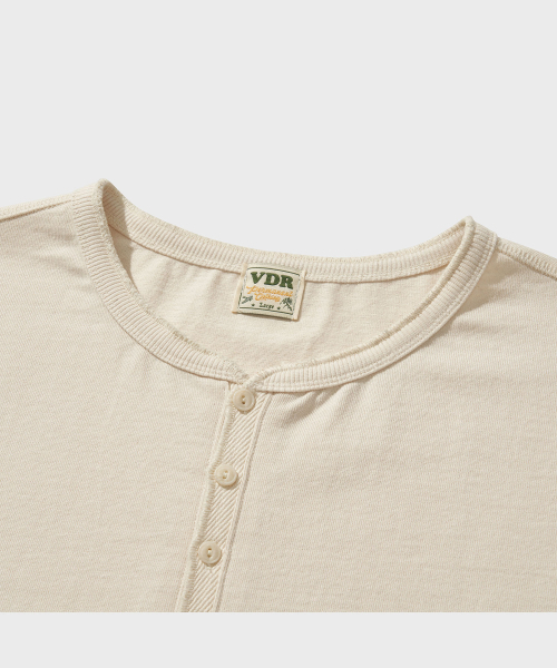 VDR（ブイディアール）の「HENLY NECK T-SHIRT [Natural]（Tシャツ/カットソー・メンズ・その他・M/L/XL）」の3枚目の写真