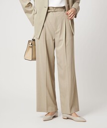 green label relaxing | ［size SHORT/TALLあり］サラフール ワイド パンツ ストレッチ 接触冷感 UVカット(スラックス)