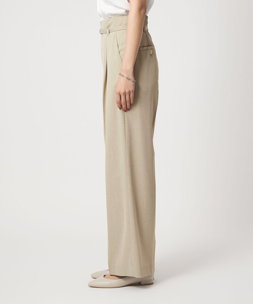 green label relaxing（グリーンレーベルリラクシング）の「［size SHORT/TALLあり］サラフール ワイド パンツ ストレッチ 接触冷感 UVカット（スラックス・レディース・ブラック/ベージュ/ネイビー・SHORT/34/36/38/40/42/44/46/TALL）」の15枚目の写真