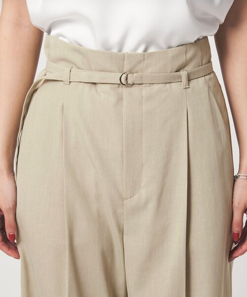 green label relaxing（グリーンレーベルリラクシング）の「［size SHORT/TALLあり］サラフール ワイド パンツ ストレッチ 接触冷感 UVカット（スラックス・レディース・ブラック/ベージュ/ネイビー・SHORT/34/36/38/40/42/44/46/TALL）」の16枚目の写真