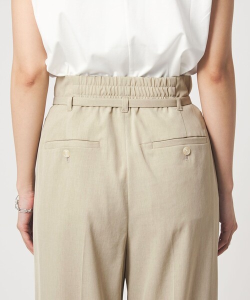 green label relaxing（グリーンレーベルリラクシング）の「［size SHORT/TALLあり］サラフール ワイド パンツ ストレッチ 接触冷感 UVカット（スラックス・レディース・ブラック/ベージュ/ネイビー・SHORT/34/36/38/40/42/44/46/TALL）」の17枚目の写真