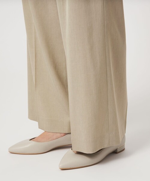 green label relaxing（グリーンレーベルリラクシング）の「［size SHORT/TALLあり］サラフール ワイド パンツ ストレッチ 接触冷感 UVカット（スラックス・レディース・ブラック/ベージュ/ネイビー・SHORT/34/36/38/40/42/44/46/TALL）」の19枚目の写真