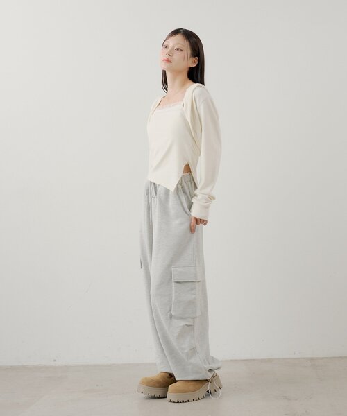 Chico(チコ)の「レースキャミ+フードボレロセット(Tシャツ/カットソー・レディース・ピンク/アイボリー/ブルー/グレー・FREE)」の10枚目の写真