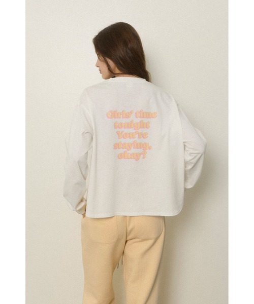 ALEXIA STAM（アリシアスタン）の「Wellness Back Message Long Sleeve Tee /ウェルネス メッセージロンT（Tシャツ/カットソー・レディース・ホワイト/グレー・FREE）」の2枚目の写真