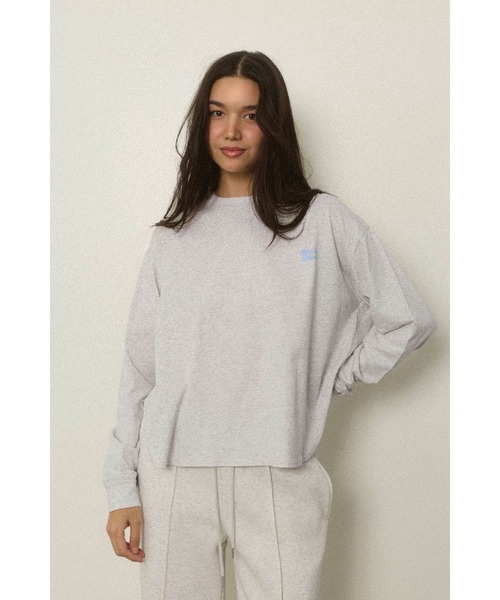 ALEXIA STAM（アリシアスタン）の「Wellness Back Message Long Sleeve Tee /ウェルネス メッセージロンT（Tシャツ/カットソー・レディース・ホワイト/グレー・FREE）」の10枚目の写真