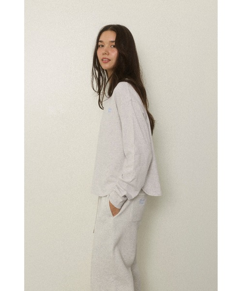 ALEXIA STAM（アリシアスタン）の「Wellness Back Message Long Sleeve Tee /ウェルネス メッセージロンT（Tシャツ/カットソー・レディース・ホワイト/グレー・FREE）」の11枚目の写真