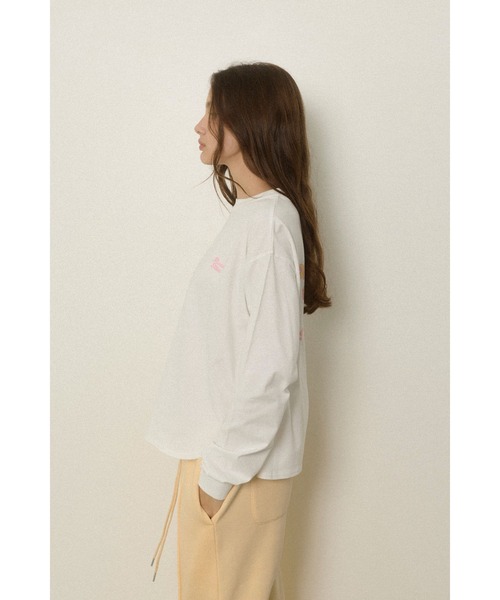 ALEXIA STAM（アリシアスタン）の「Wellness Back Message Long Sleeve Tee /ウェルネス メッセージロンT（Tシャツ/カットソー・レディース・ホワイト/グレー・FREE）」の18枚目の写真