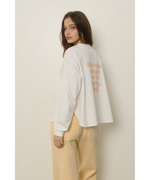ALEXIA STAM（アリシアスタン）の「Wellness Back Message Long Sleeve Tee /ウェルネス メッセージロンT（Tシャツ/カットソー・レディース・ホワイト/グレー・FREE）」の17枚目の写真