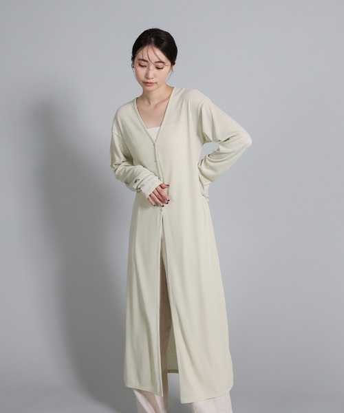 select MOCA Et（セレクトモカエト）の「【Et】2-Way Ribbed Long Cardigan（カーディガン/ボレロ・レディース・ベージュ/チャコール・FREE）」の14枚目の写真