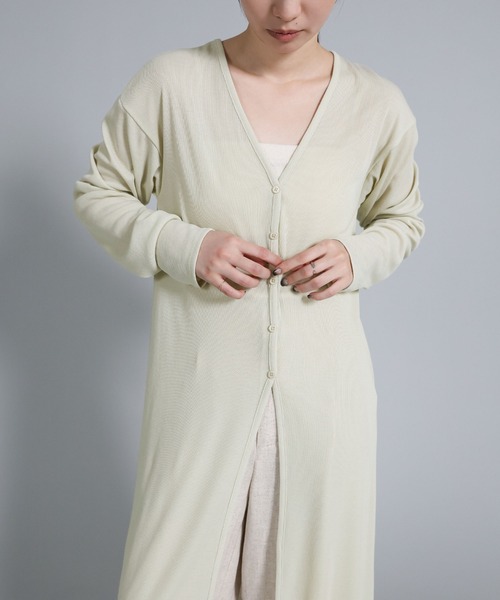 select MOCA Et（セレクトモカエト）の「【Et】2-Way Ribbed Long Cardigan（カーディガン/ボレロ・レディース・ベージュ/チャコール・FREE）」の16枚目の写真