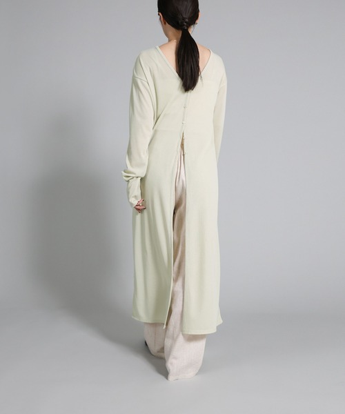 select MOCA Et（セレクトモカエト）の「【Et】2-Way Ribbed Long Cardigan（カーディガン/ボレロ・レディース・ベージュ/チャコール・FREE）」の18枚目の写真