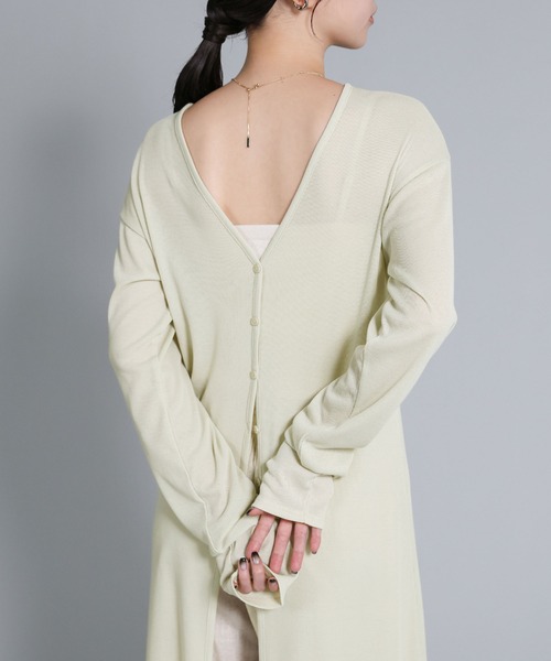 select MOCA Et（セレクトモカエト）の「【Et】2-Way Ribbed Long Cardigan（カーディガン/ボレロ・レディース・ベージュ/チャコール・FREE）」の22枚目の写真