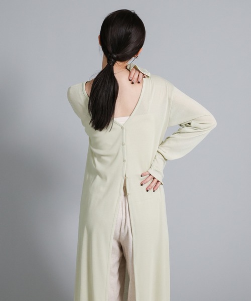 select MOCA Et（セレクトモカエト）の「【Et】2-Way Ribbed Long Cardigan（カーディガン/ボレロ・レディース・ベージュ/チャコール・FREE）」の20枚目の写真