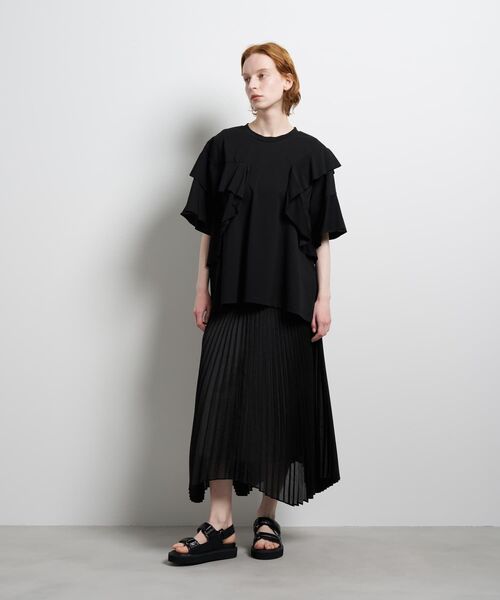 LANVIN en Bleu(ランバンオンブルー)の「アシンメフリルカットソー(Tシャツ/カットソー・レディース・ブラック/カーキ/オフホワイト・38)」の20枚目の写真