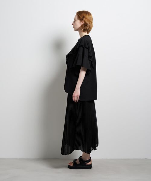 LANVIN en Bleu(ランバンオンブルー)の「アシンメフリルカットソー(Tシャツ/カットソー・レディース・ブラック/カーキ/オフホワイト・38)」の21枚目の写真