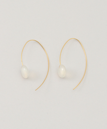 Noble | mounir/ムーニエ ドロップピアス(ホワイトカルセドニー)(ピアス（両耳用）)