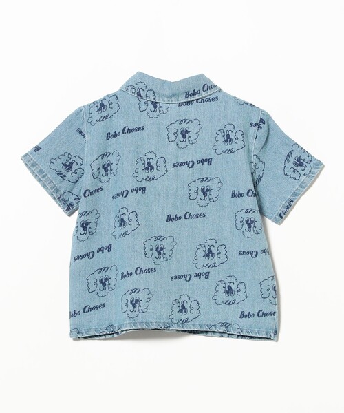 BOBO CHOSES（ボボショーズ）の「BOBO CHOSES / ベビー Pickles The Dog デニムシャツ 2026SS（6ヵ月～2才）（シャツ/ブラウス・キッズ・ライトブルー・3M/12M/2Y）」の5枚目の写真