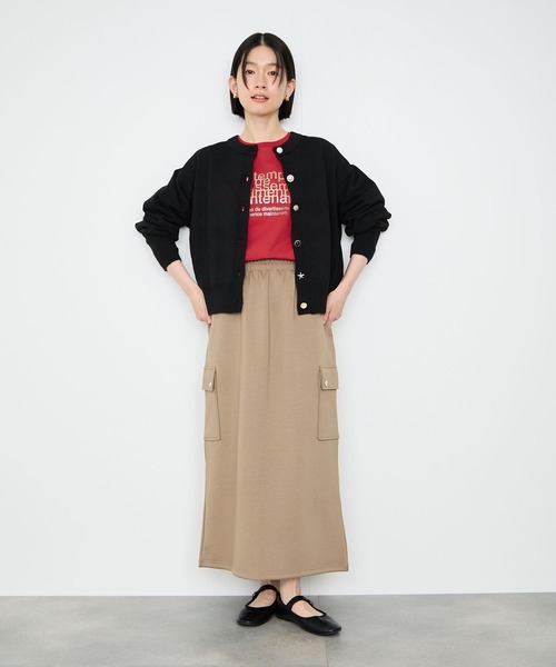 Mac-House(マックハウス)の「Idnes Le temps 箔プリントロンT(Tシャツ/カットソー・レディース・ブラック/サックスブルー/オフホワイト/レッド・FREE)」の9枚目の写真